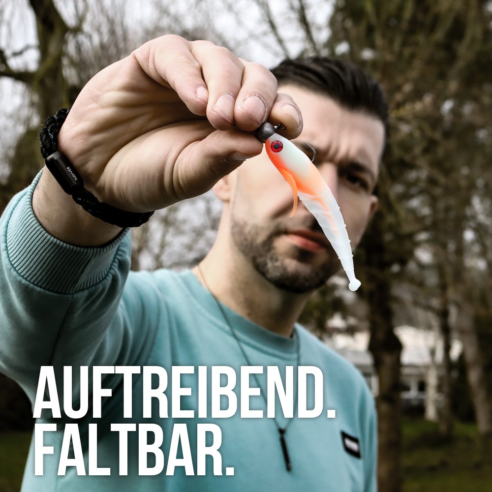 Senshu Grundola - Gummifisch Hot Orange - 11,5cm - 6 g- 5 Stück