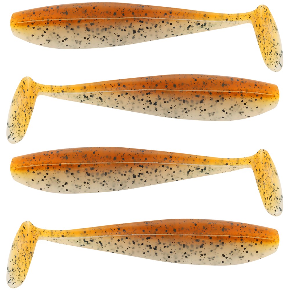 Senshu Killer Shad - Gummifisch 4 Stück - 15cm - Brown-White-Glitter