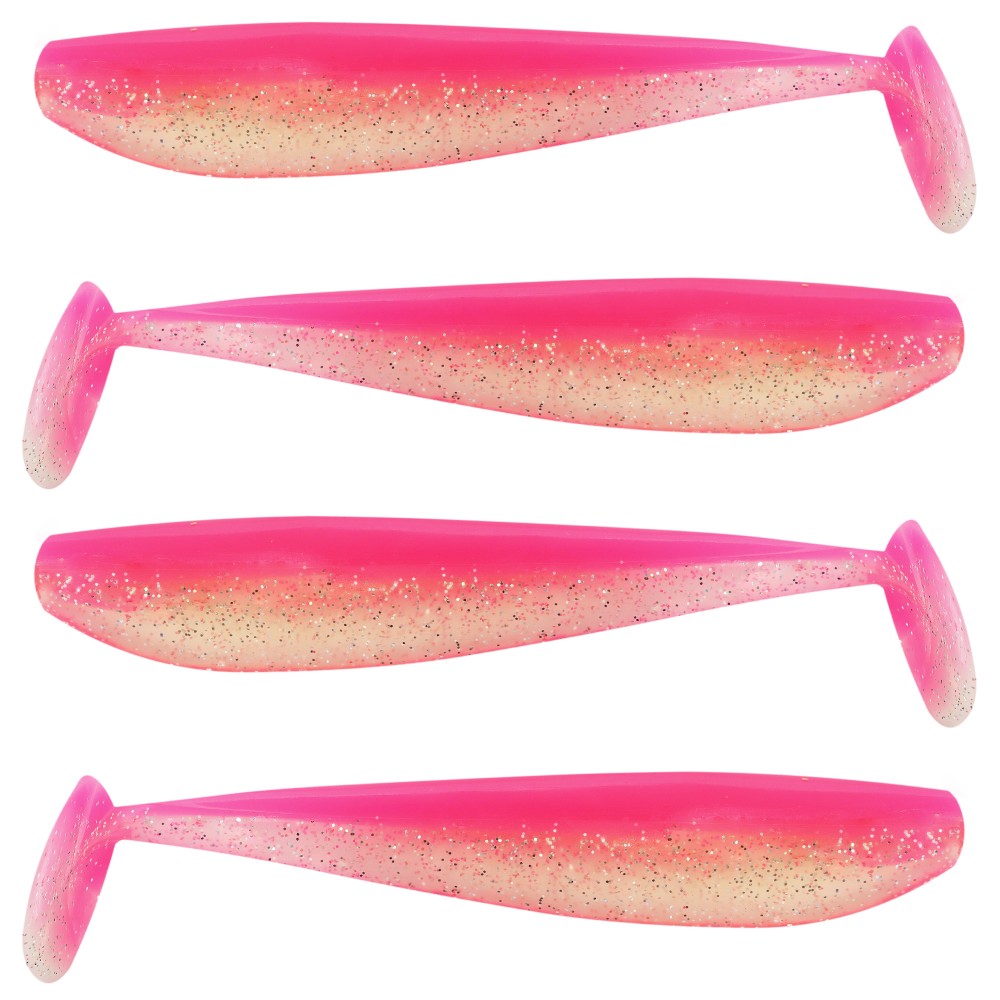 Senshu Killer Shad - Gummifisch 4 Stück - 15cm - Pink-Glitter