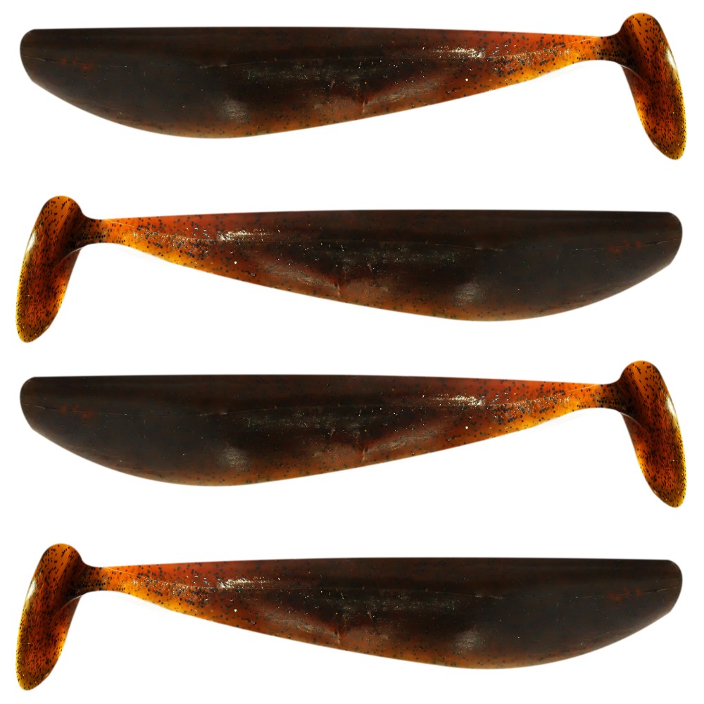 Senshu Killer Shad - Gummifisch 4 Stück - 15cm - Motoroil