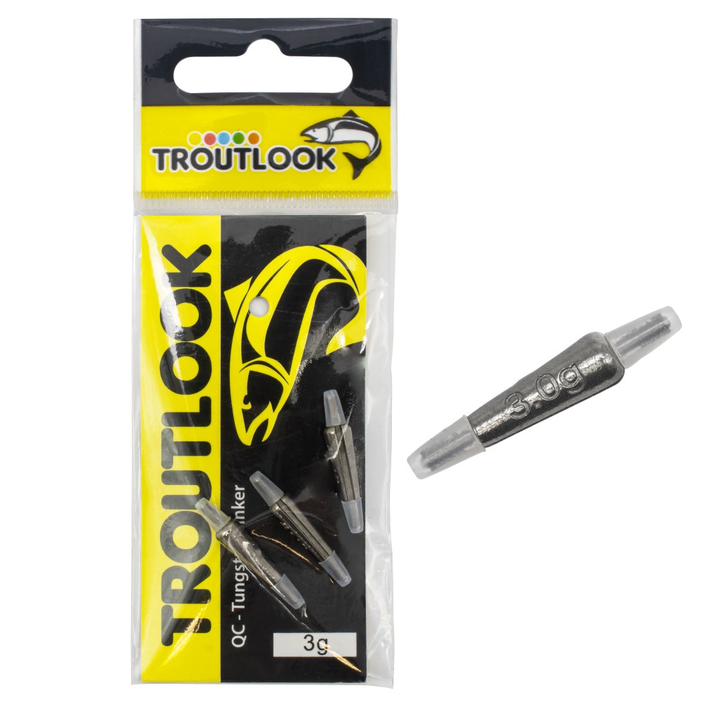 Troutlook QC - Tungsten Sinker - Gewicht 3g - 3 Stück
