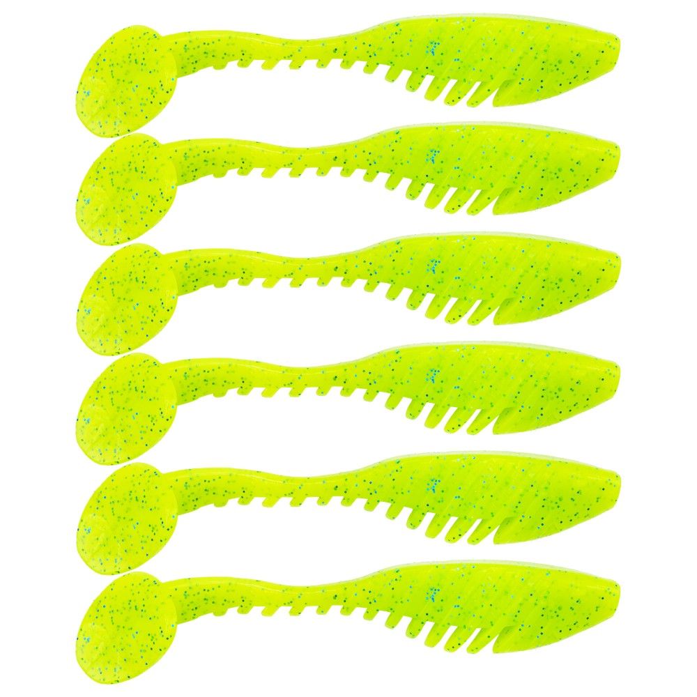Senshu Perch Rippler Senior - Gummifisch 10cm - Lime - 6 Stück