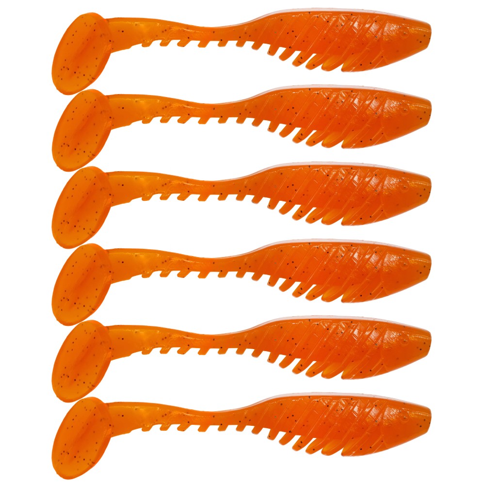 Senshu Perch Rippler Senior - Gummifisch 10cm - Orange - 6 Stück