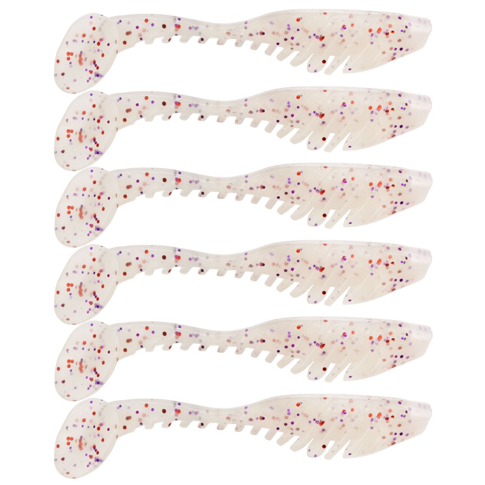 Senshu Perch Rippler Senior - Gummifisch 10cm - White Sparkle - 6 Stück