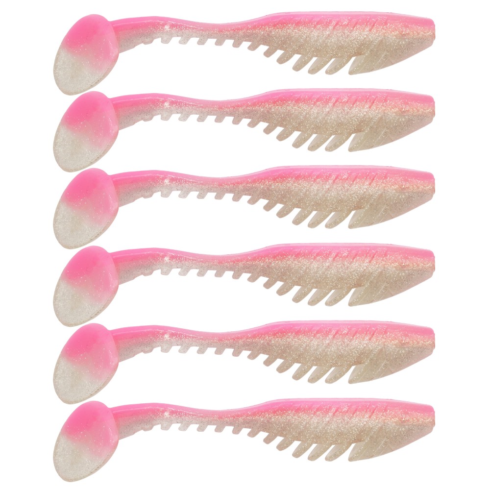Senshu Perch Rippler Senior - Gummifisch 10cm - Pink Silver - 6 Stück