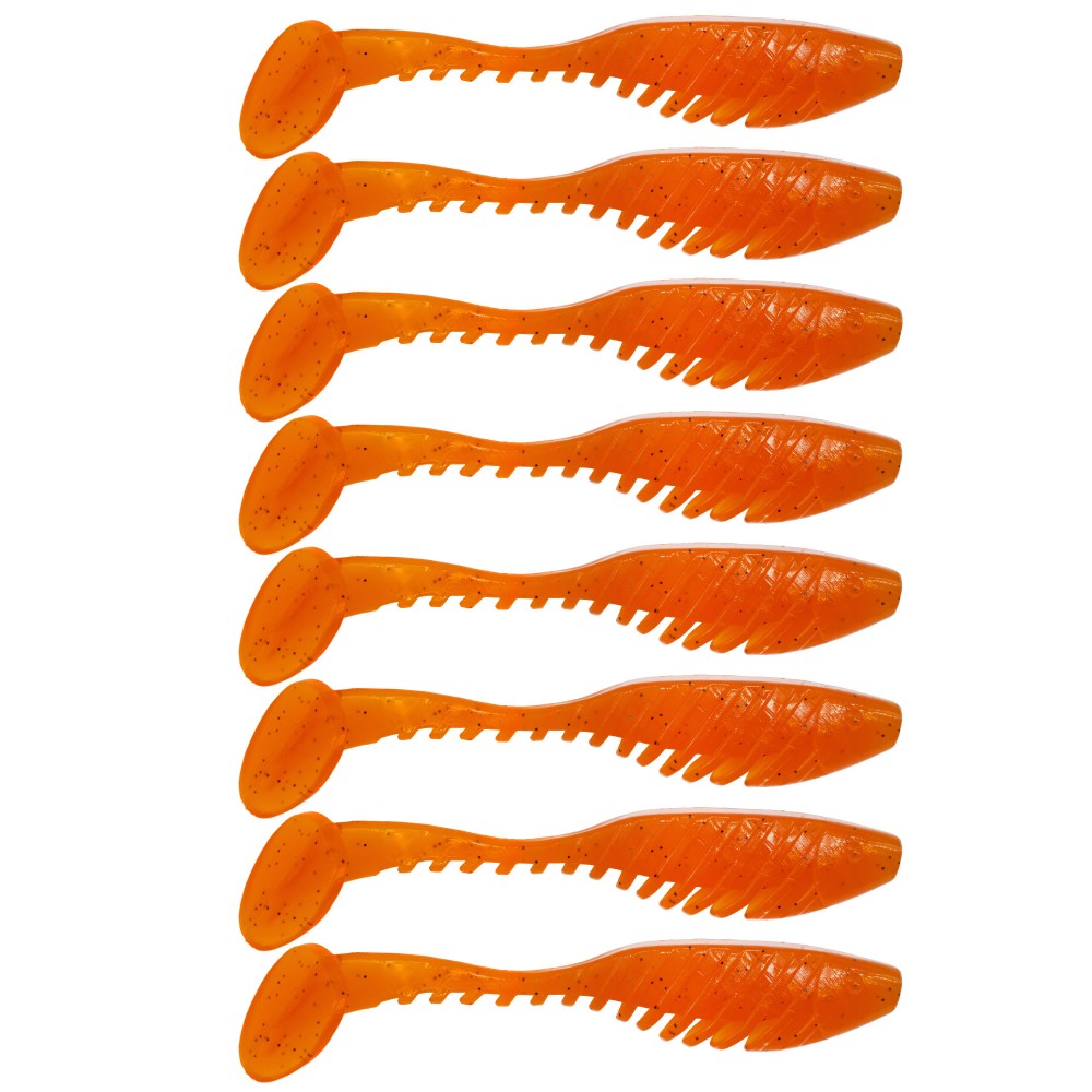 Senshu Perch Rippler - Gummifisch 8cm - Orange - 8 Stück