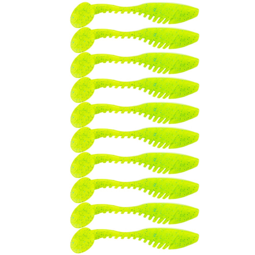 Senshu Perch Rippler Junior - Gummifisch 6cm - Lime - 10 Stück