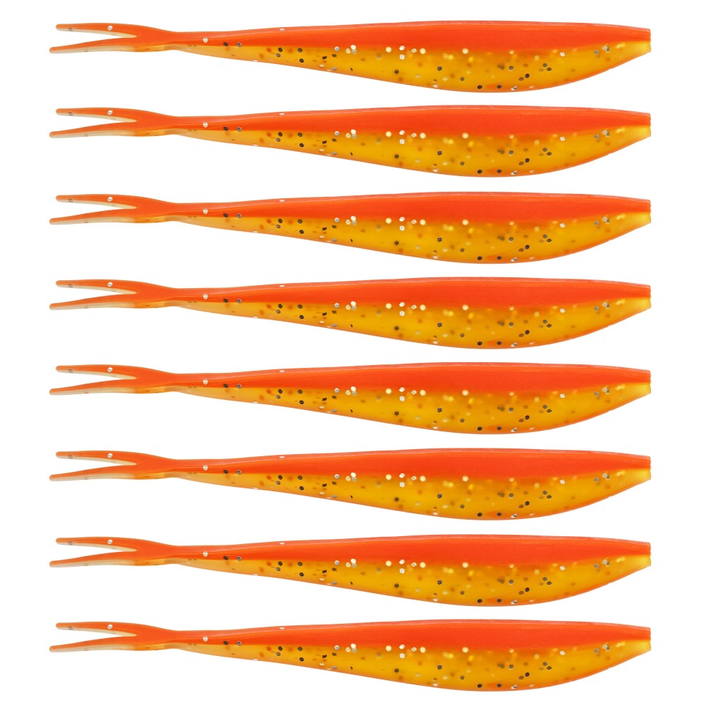 Fishdream Speed Searcher - Gummifisch Orange Yellow - 10cm - 4g - 8 Stück