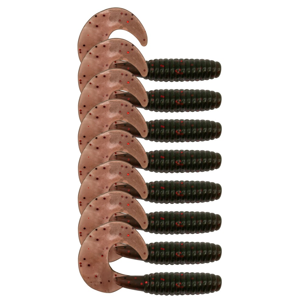 Fishdream Bull Twister - Gummifisch Dark Green - 7,5cm - 6g - 8 Stück