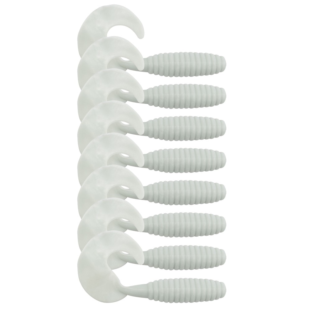 Fishdream Bull Twister - Gummifisch Grey n White - 7,5cm - 6g - 8 Stück