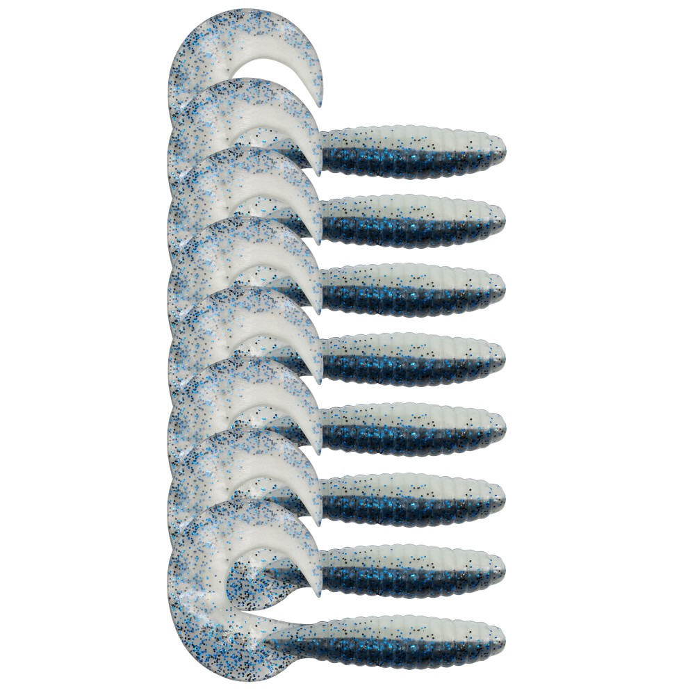 Fishdream Bull Twister - Gummifisch Blue n White - 7,5cm - 6g - 8 Stück