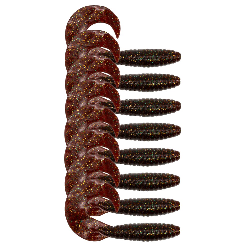 Fishdream Bull Twister - Gummifisch Red Wine Flakes - 7,5cm - 6g - 8 Stück