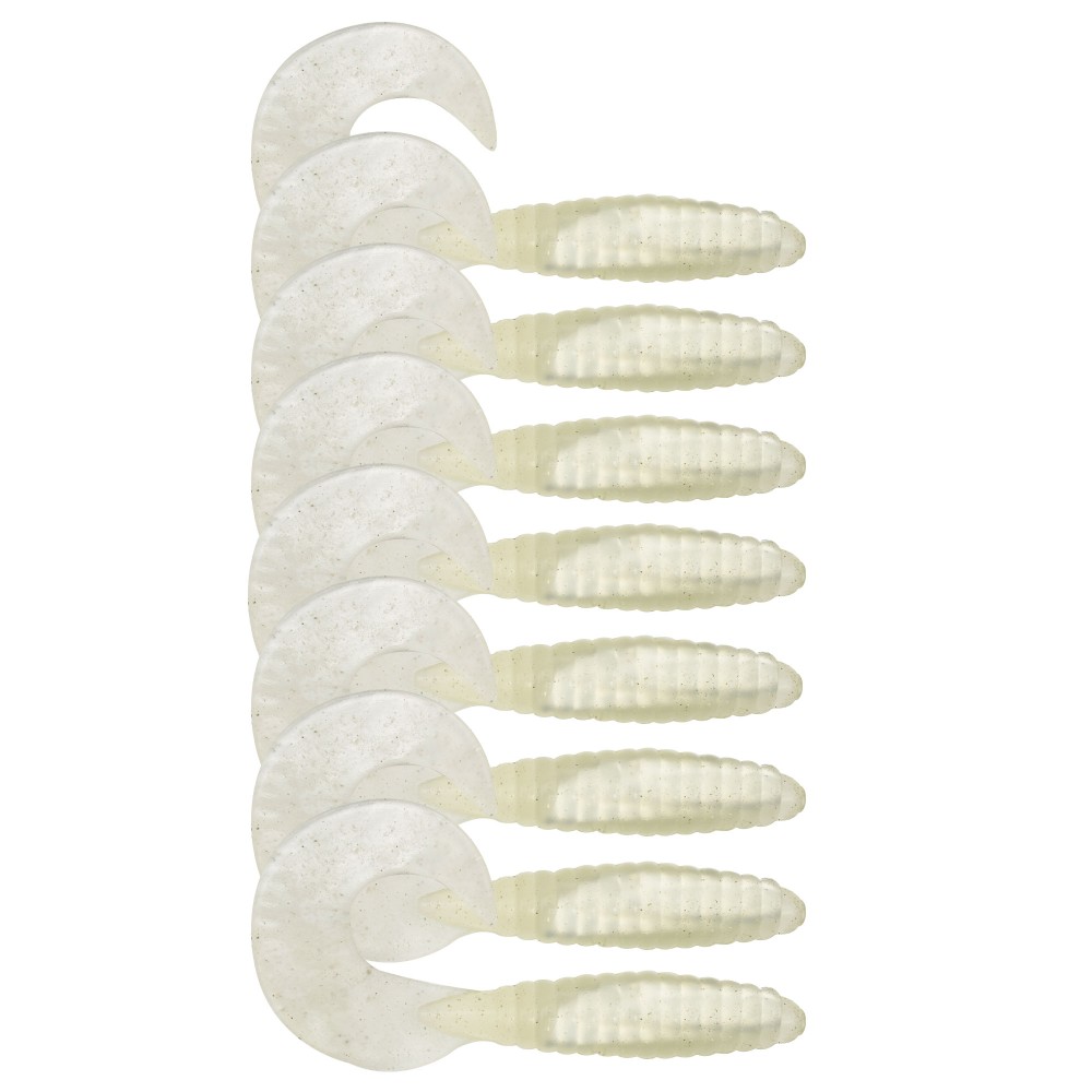 Fishdream Bull Twister - Gummifisch Transparent - 7,5cm - 6g - 8 Stück