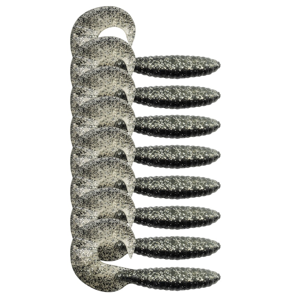 Fishdream Bull Twister - Gummifisch Black n Grey - 7,5cm - 6g - 8 Stück