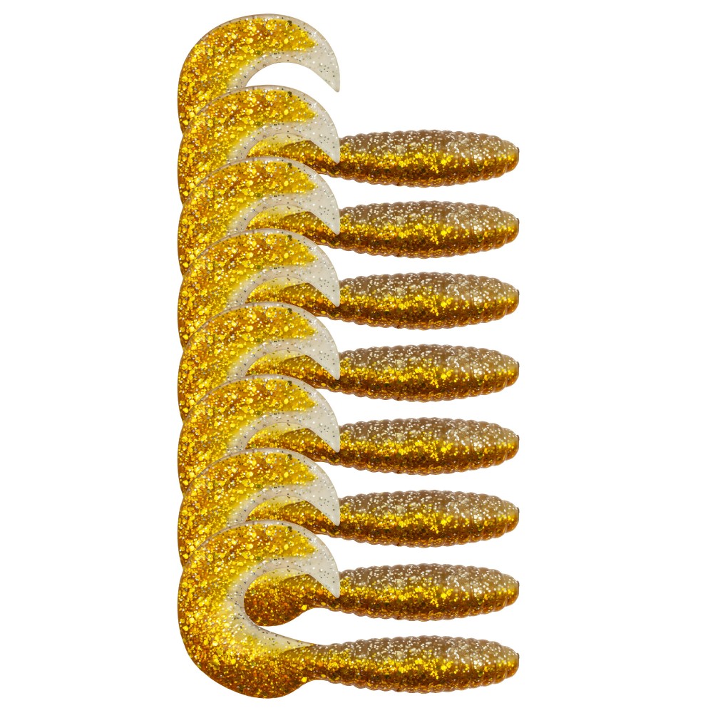 Fishdream Bull Twister - Gummifisch Golden Smoke - 7,5cm - 6g - 8 Stück