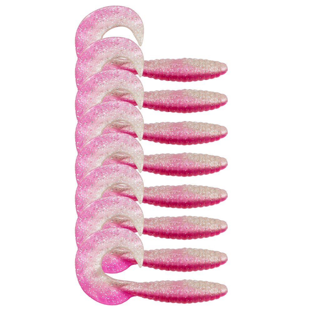 Fishdream Bull Twister - Gummifisch Pink n Silver - 7,5cm - 6g - 8 Stück