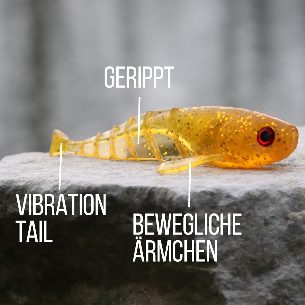 Senshu Grundola Darkwater Set - Gummifisch gemischt - 11,5cm - 6 g- 4 x 5 Stück