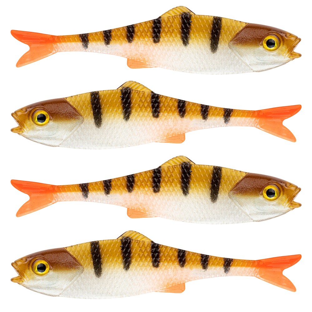 LMAB Finesse Filet - Gummifisch 7cm - Perch, 4 Stück