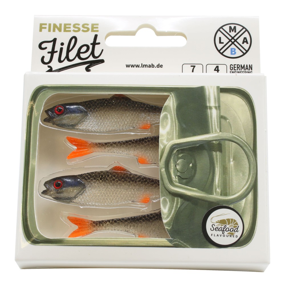 LMAB Finesse Filet 7cm - Roach, 4 Stück