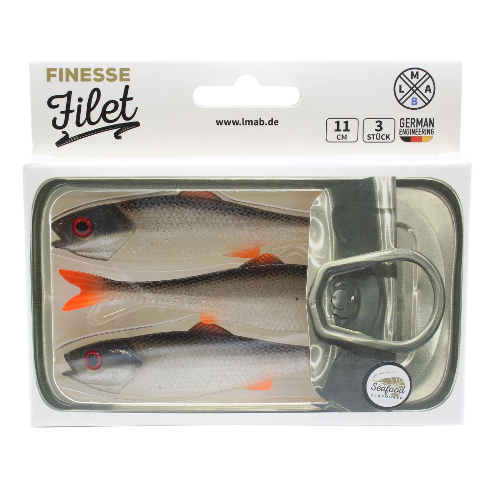 LMAB Finesse Filet 11cm - Roach, 3 Stück