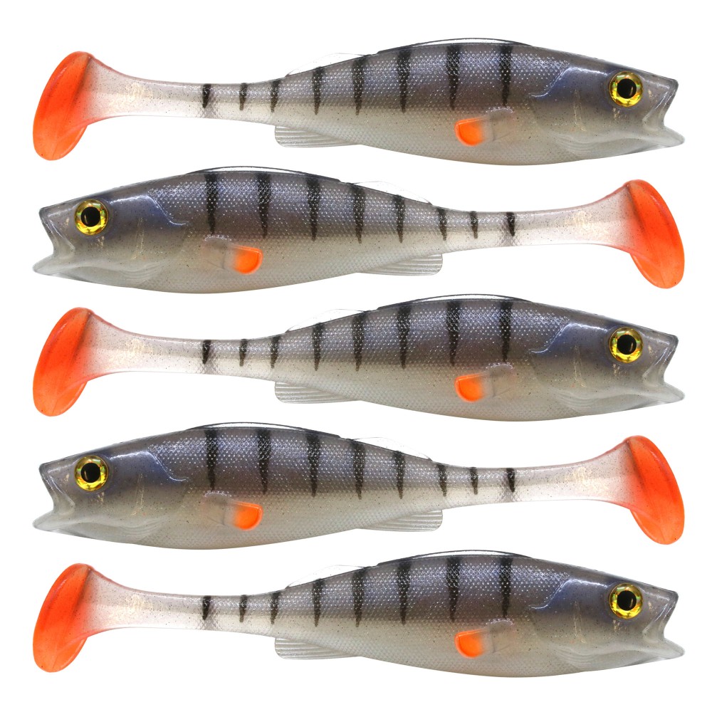 LMAB KØFI (KÖFI) Perch Shad 7cm - Ghost Perch - 3g - 5 Stück