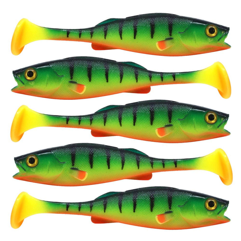 LMAB KØFI (KÖFI) Perch Shad 7cm - Firetiger - 3g - 5 Stück