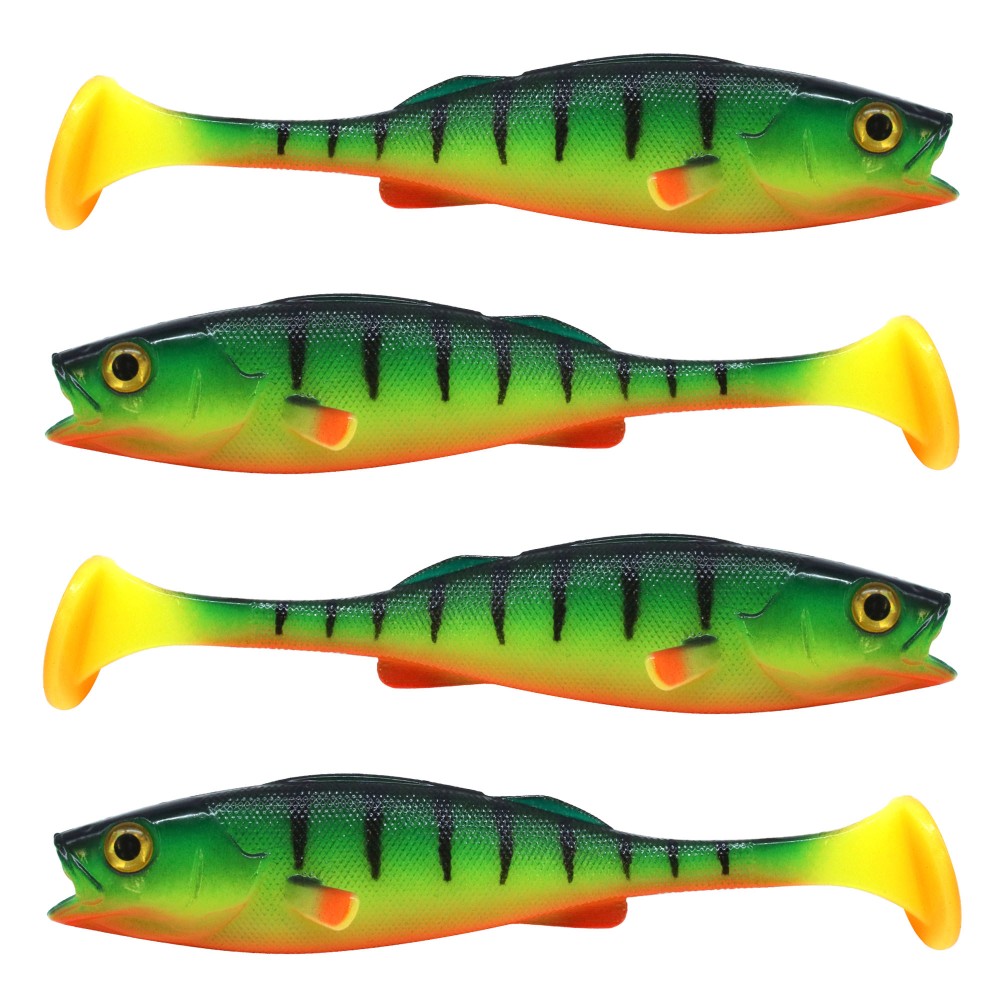 LMAB KØFI (KÖFI) Perch Shad 11cm - Firetiger - 10g - 4 Stück