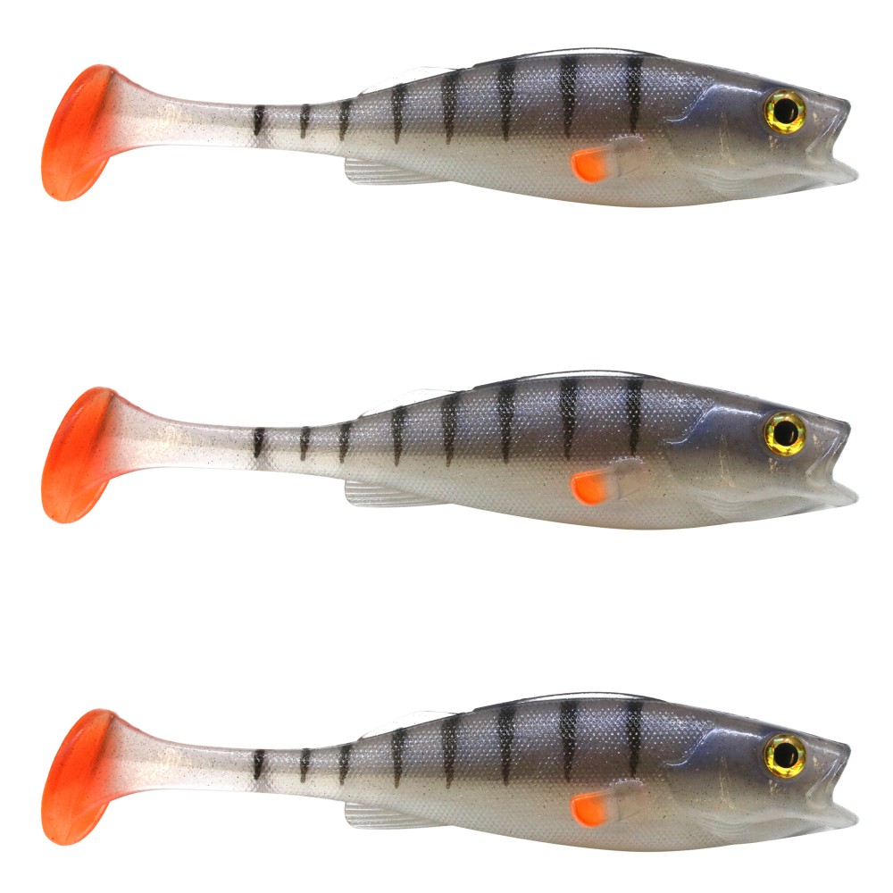 LMAB KØFI (KÖFI) Perch Shad 14cm - Ghost Perch - 24g - 3 Stück