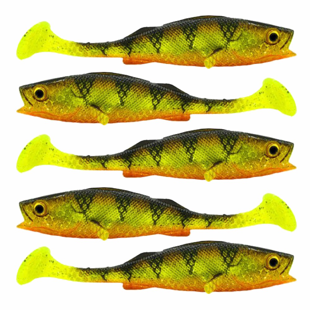LMAB KØFI (KÖFI) Perch Shad 7cm - Natural Perch - 3g - 5 Stück