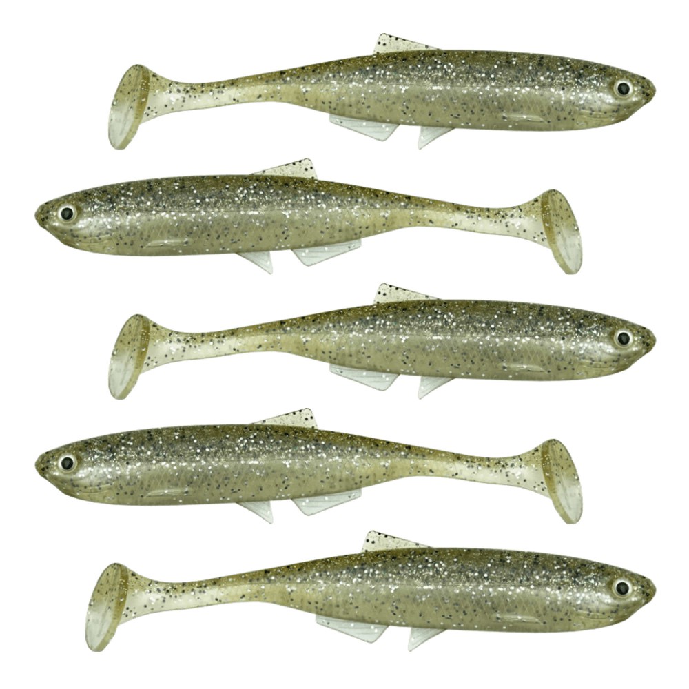 LMAB KØFI (KÖFI) Bleak Shad Gummifische 9cm - Champagne - 4g - 5 Stück