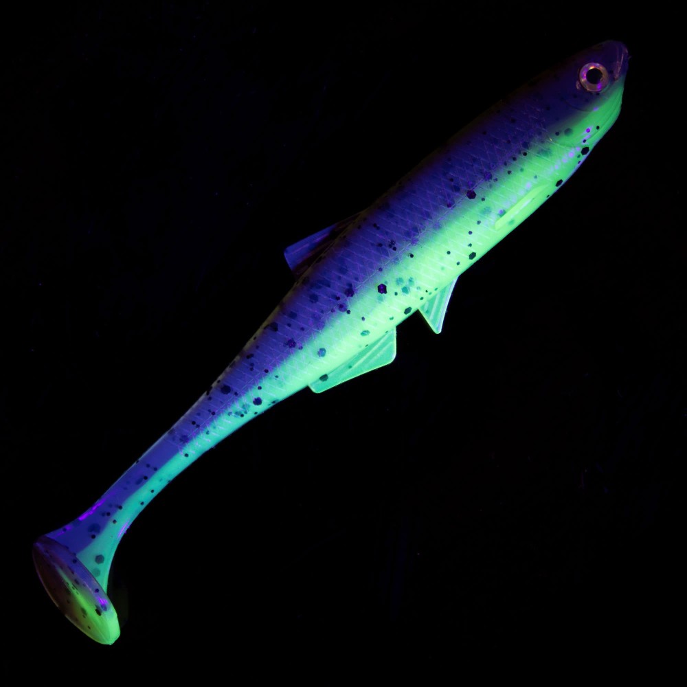 LMAB KØFI (KÖFI) Bleak Shad 9cm - Green Pumpkin/ Chartreuse - 4g - 5 Stück