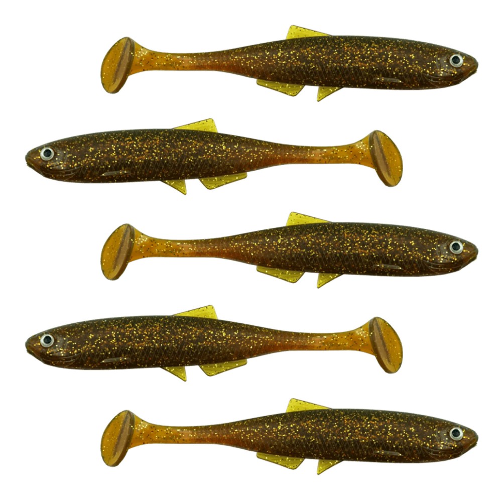 LMAB KØFI (KÖFI) Bleak Shad - Gummifische 9cm - Motoroil - 4g - 5 Stück