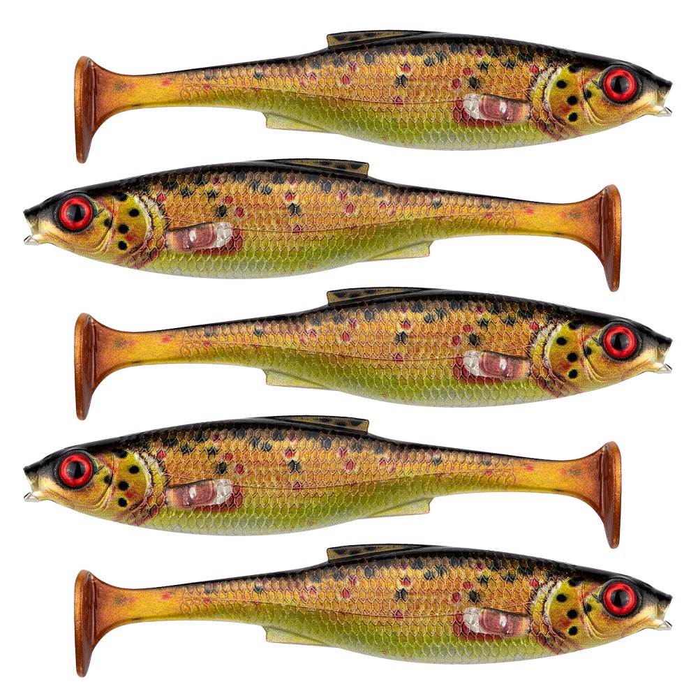 LMAB KØFI (KÖFI) Roach Shad 7cm - Brown Trout - 3g - 5 Stück