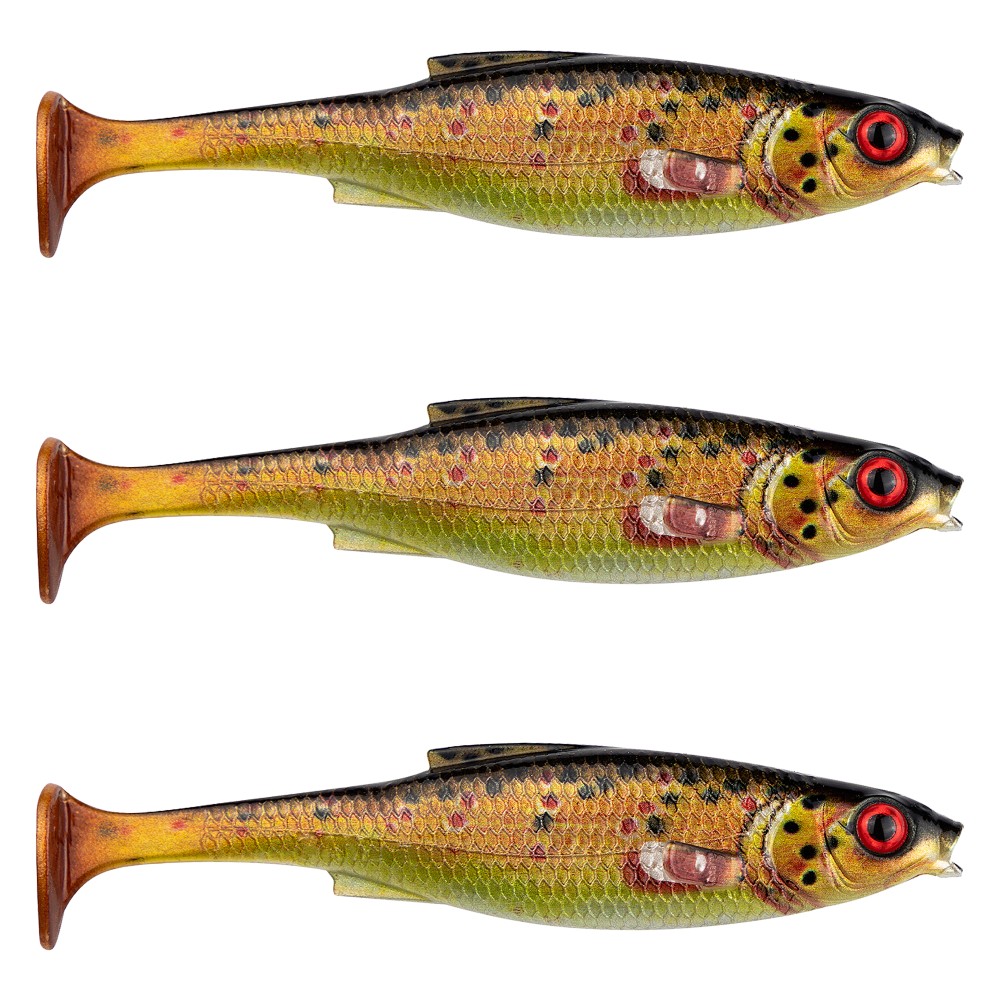 LMAB KØFI (KÖFI) Roach Shad 14cm - Brown Trout - 24g - 3 Stück