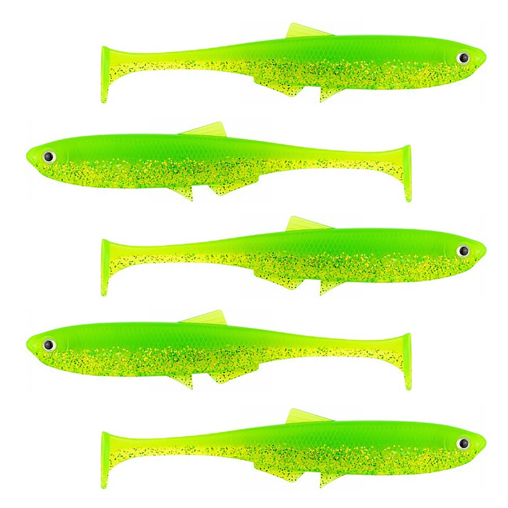 LMAB KØFI (KÖFI) Bleak Shad 9cm - Lime Chartreuse - 4g - 5 Stück