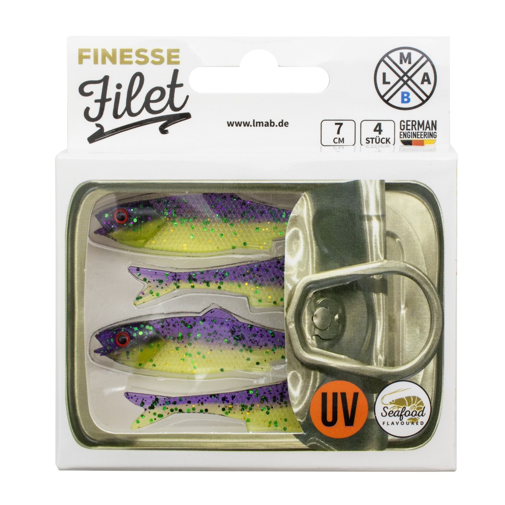 LMAB Finesse Filet 7cm - Purple Rave, 4 Stück