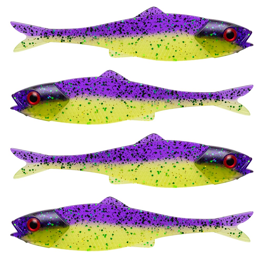 LMAB Finesse Filet Gummifisch 7cm - Purple Rave, 4 Stück