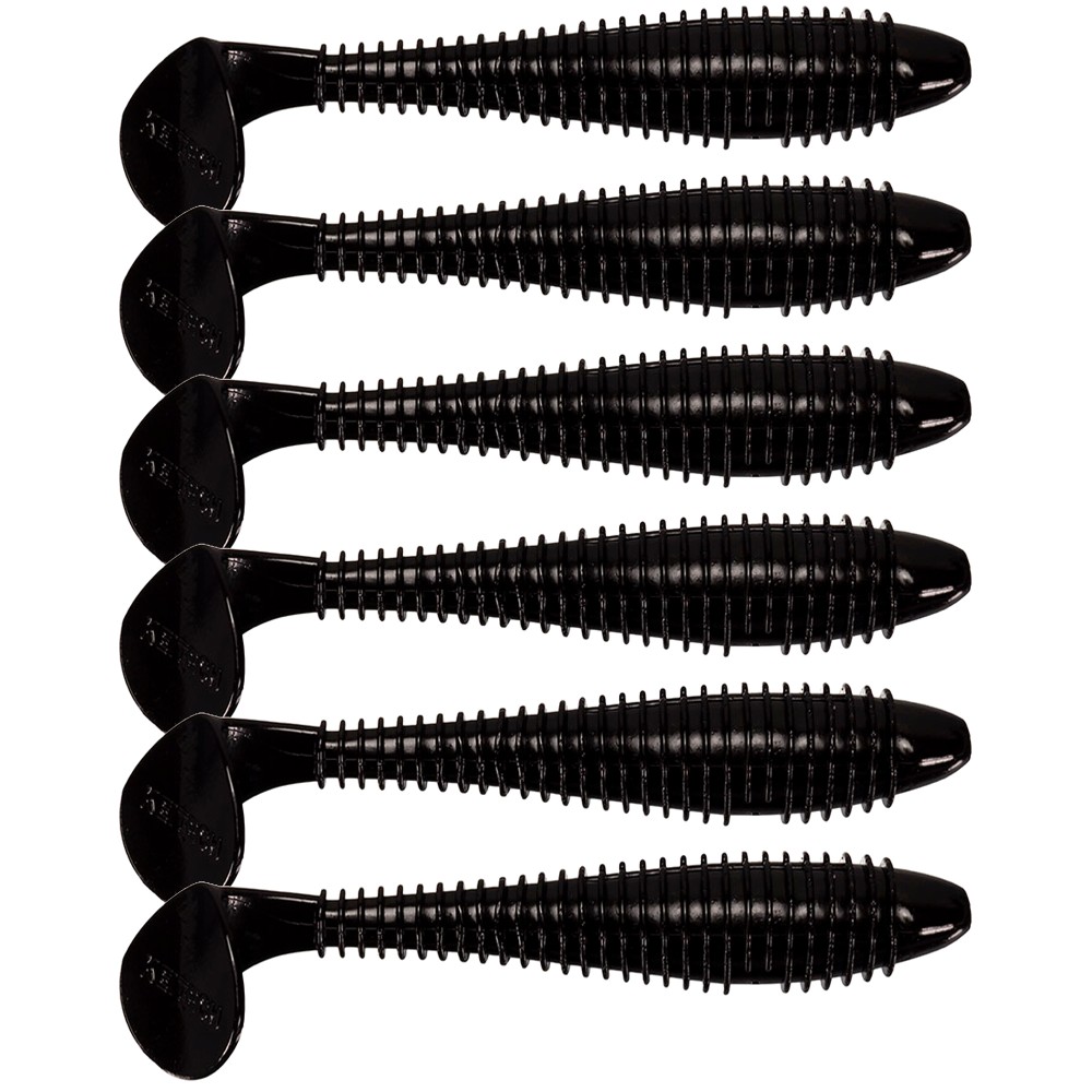 Keitech FAT Swing Impact 3,8 - 9,5cm - 9g - Black - 6Stück