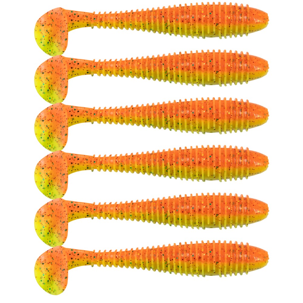 Keitech FAT Swing Impact - Gummifisch 3,8 - 9,5cm - 9g - Fire Chart - 6Stück