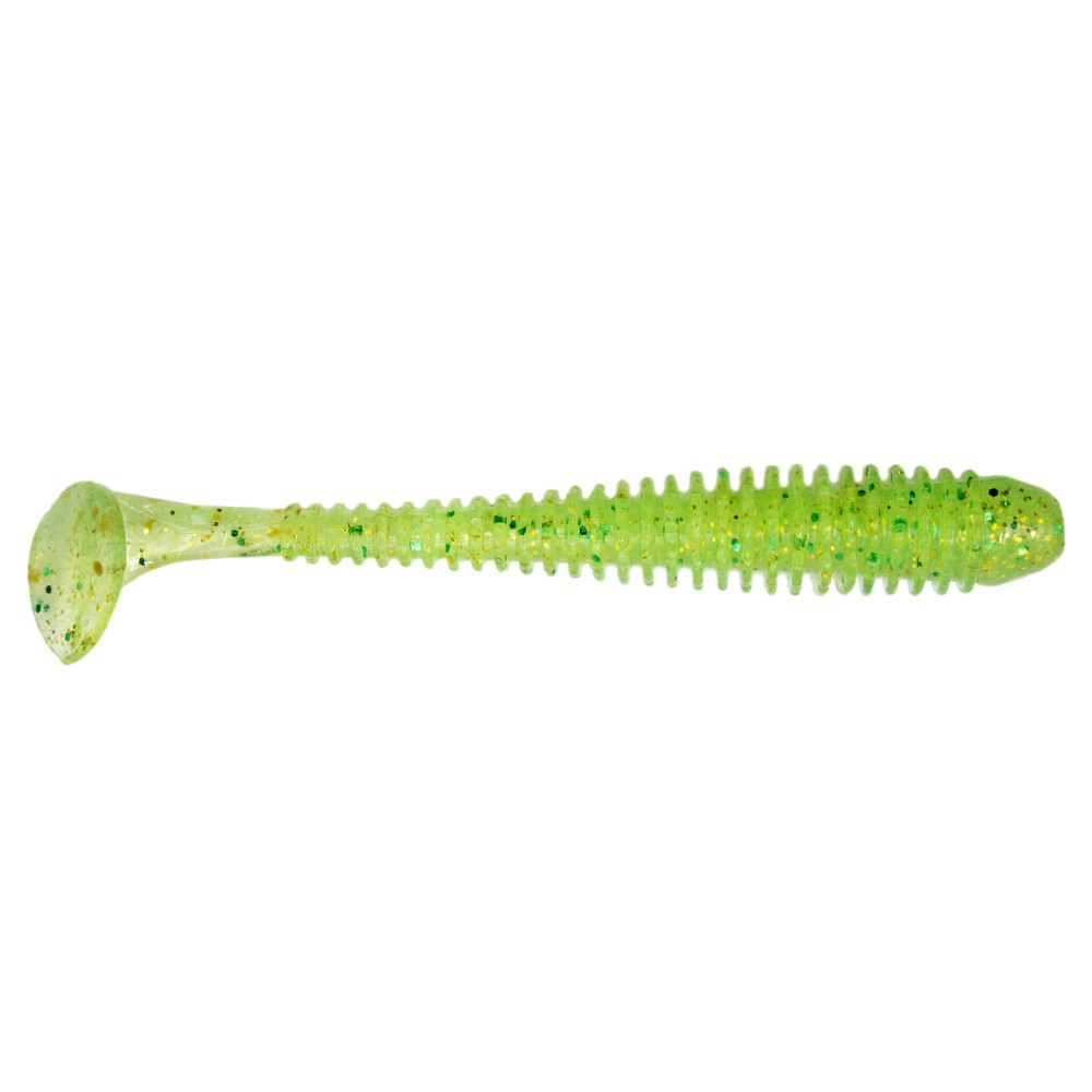 Keitech Swing Impact Gummifisch 3" - 8cm - 2,1g - LT Chart Lime Shad- 10Stück