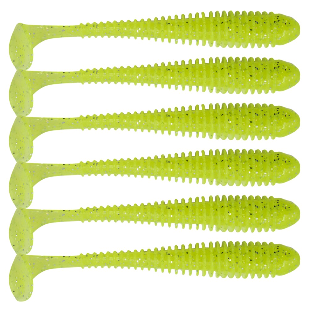 Keitech Swing Impact Gummifisch 4,5 - 12,5cm - 9g - Toxic Chart- 6Stück