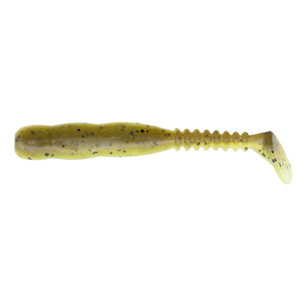 Reins Rockvibe Shad 3 - Green Pumpkin Chart Melon - 12 Stück