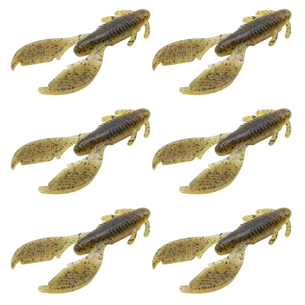 Reins AX Craw Creaturebait 3.5in - Smoke Mustard - 6 Stück