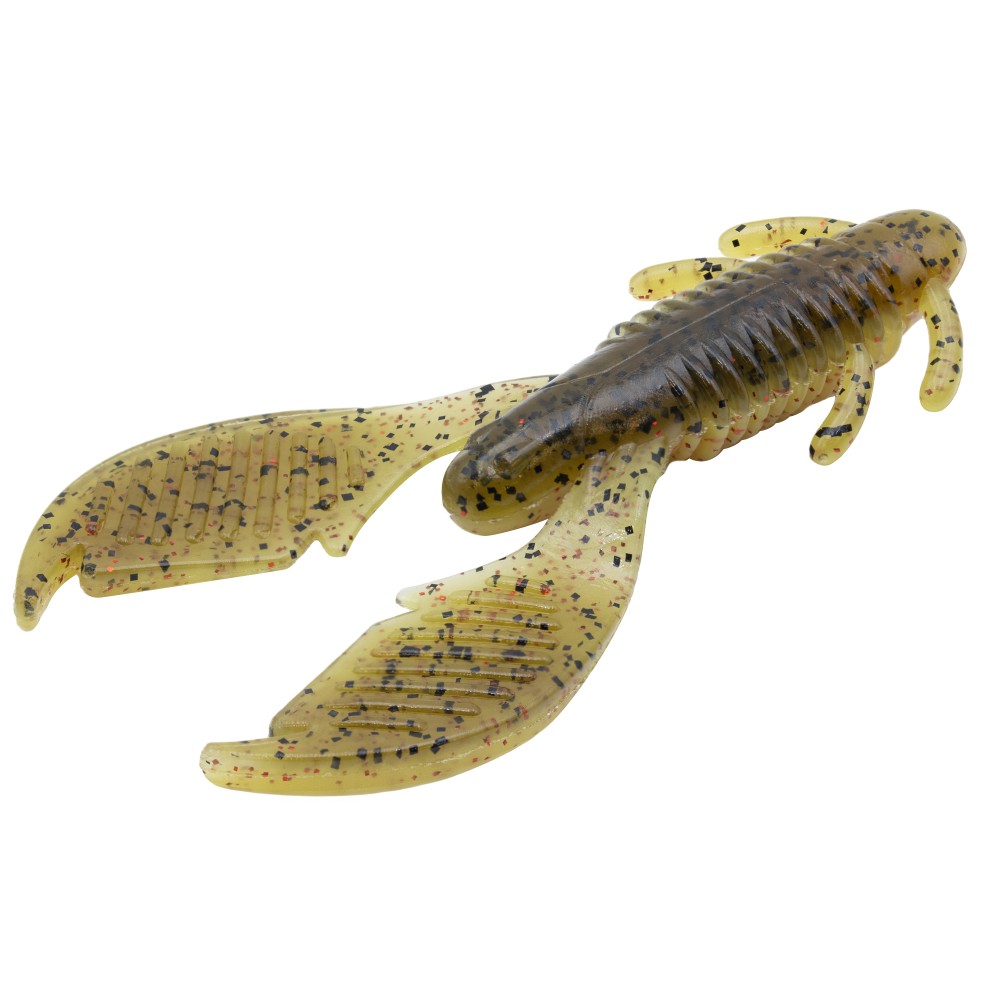 Reins AX Craw Creaturebait 4in - Smoke Mustard - 4 Stück