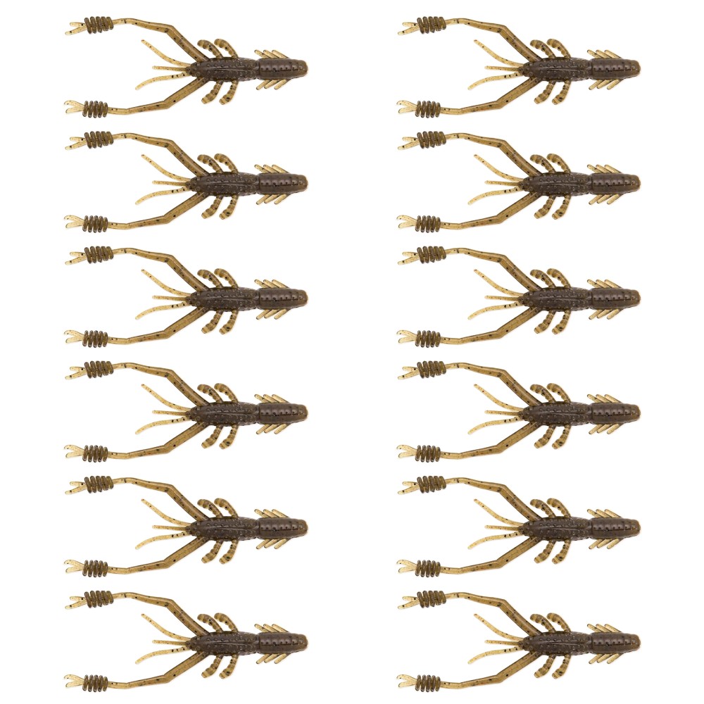 Reins Ring Shrimp 2" 4,8cm Green Pumpkin 4,8cm - Green Pumpkin - 0,5g - 12Stück