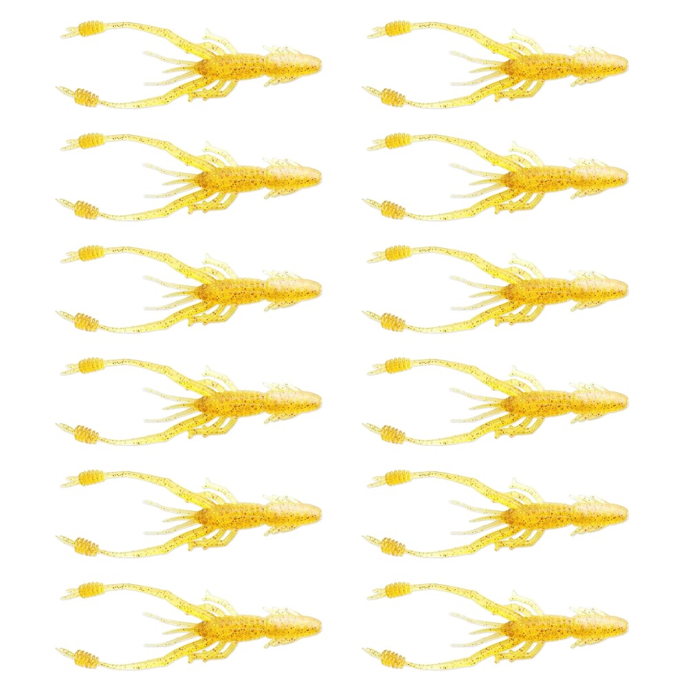 Reins Ring Shrimp 2" 4,8cm Motoroil Gold flk. 4,8cm - Motoroil Gold flk. - 0,5g - 12Stück