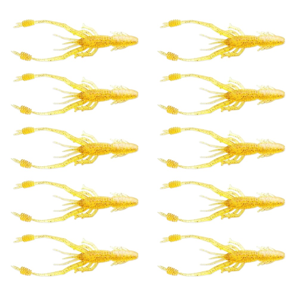 Reins Ring Shrimp 3" 7,20cm Motoroil Gold flk. 7,2cm - Motoroil Gold flk. - 1,4g - 10Stück