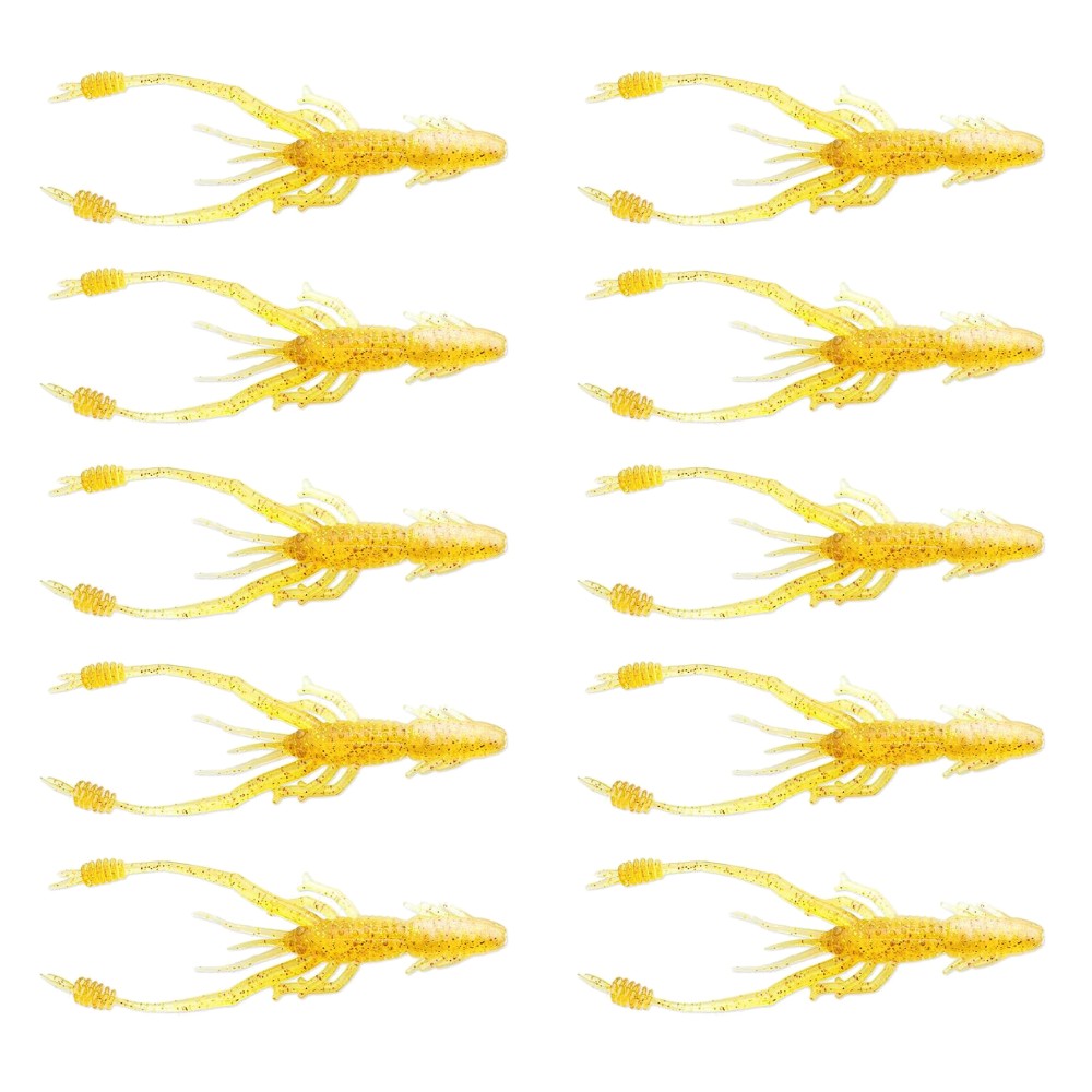 Reins Ring Shrimp 3" 7,20cm Motoroil Gold flk. 7,2cm - Motoroil Gold flk. - 1,4g - 10Stück