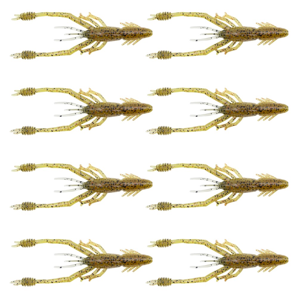 Reins Ring Shrimp Creaturebait 3" - Smoke Mustard - 8 Stück