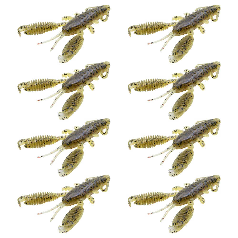 Reins Ring Craw 2.5" - Smoke Mustard - 8 Stück